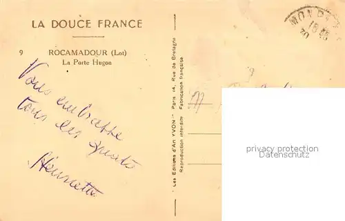 AK / Ansichtskarte Rocamadour Porte Hugon Rocamadour