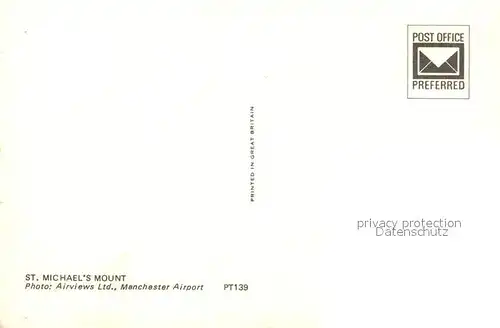 AK / Ansichtskarte Saint_Michaels_Mount Fliegeraufnahme Saint_Michaels_Mount