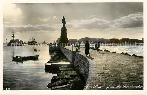 AK / Ansichtskarte Port_Said Breakwater Port_Said