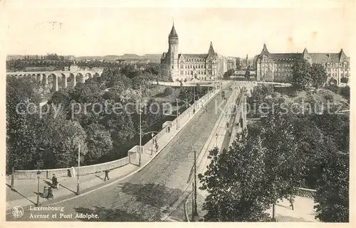 AK / Ansichtskarte Luxembourg_Luxemburg Avenue et Pont Adolphe Luxembourg Luxemburg