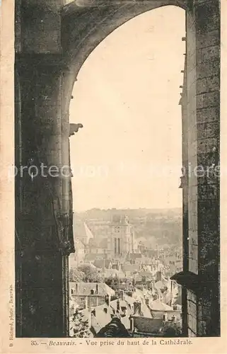 AK / Ansichtskarte Beauvais Vue prise du haut de la Cathedrale Beauvais