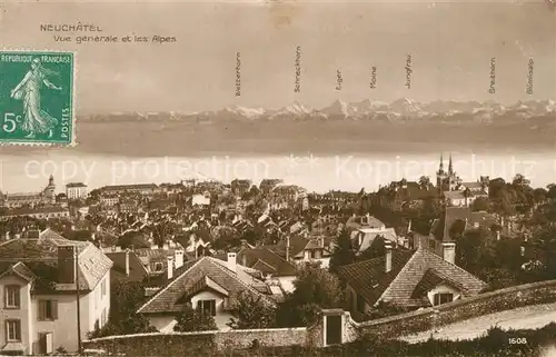 AK / Ansichtskarte Neuchatel_NE See Alpen Neuchatel NE