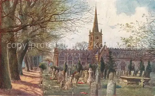 AK / Ansichtskarte Stratford_on_Avon Kirche Stratford_on_Avon