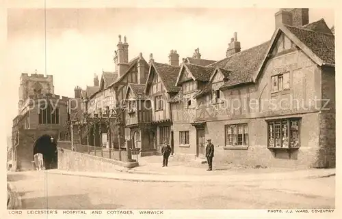 AK / Ansichtskarte Warwick Lord Leicesters Hospital Cottages Warwick