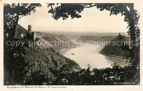 AK / Ansichtskarte Goar_St Burg Maus Goarshausen Goar_St