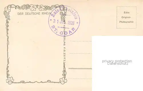 AK / Ansichtskarte Goar_St Burg Maus Goarshausen Goar_St