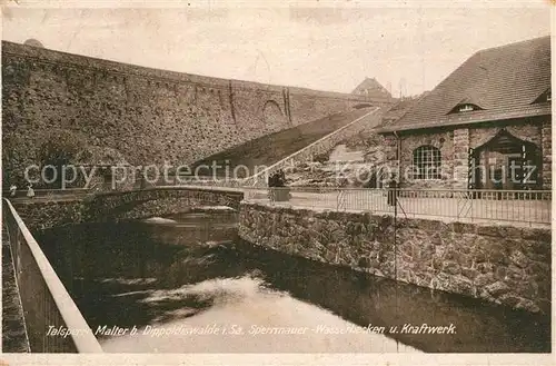 AK / Ansichtskarte Malter Sperrmauer Wasserbecken Kraftwerk Malter