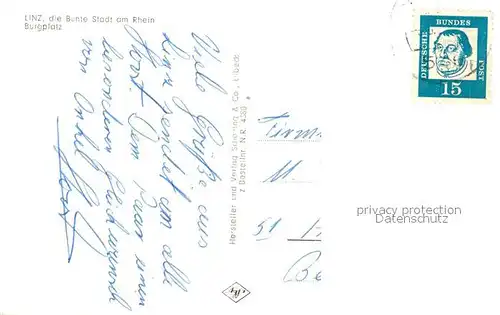 AK / Ansichtskarte Linz_Rhein Burgplatz Linz_Rhein