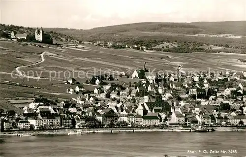AK / Ansichtskarte Ruedesheim_Rhein Kloster Sankt Hildegard Panorama Ruedesheim Rhein