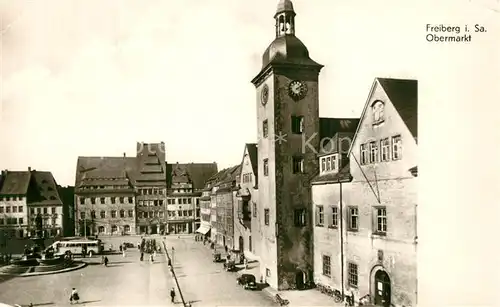 AK / Ansichtskarte Freiberg_Sachsen Obermarkt Freiberg Sachsen