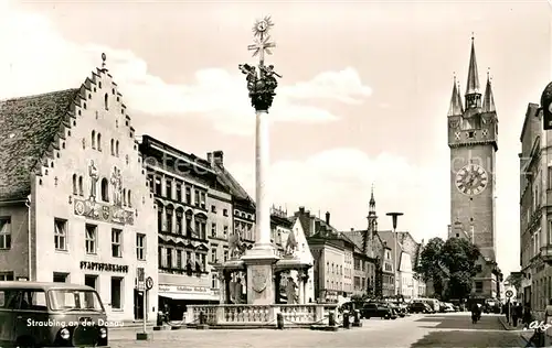 AK / Ansichtskarte Straubing Stadtplatz Stadtsparkasse Straubing