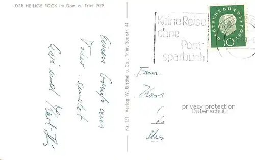 AK / Ansichtskarte Trier Der heilige Rock Dom Trier
