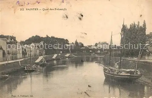 AK / Ansichtskarte Saintes_Charente Maritime Quai des Freres Saintes Charente Maritime