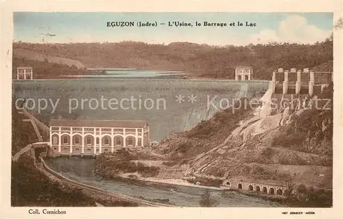 AK / Ansichtskarte Eguzon Chantome Usine Barrage et le Lac Eguzon Chantome