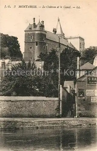 AK / Ansichtskarte Montargis_Loiret Chateau et Canal Montargis Loiret