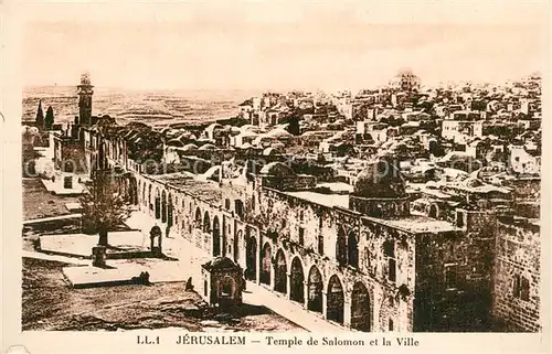 AK / Ansichtskarte Jerusalem_Yerushalayim Temple de Salomon et la Ville Jerusalem_Yerushalayim