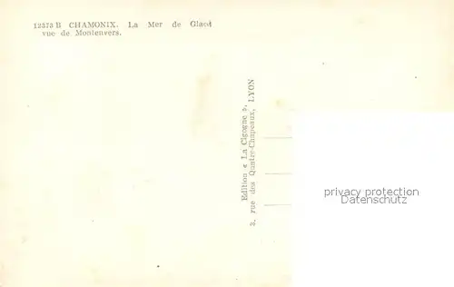 AK / Ansichtskarte Chamonix Mer de Glace vue de Montenvers Chamonix