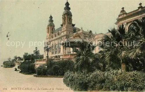 AK / Ansichtskarte Monte Carlo Casino et Theatre Monte Carlo