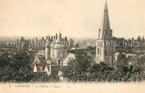 AK / Ansichtskarte Langeais Chateau Eglise Langeais