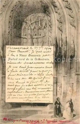 AK / Ansichtskarte Beauvais Cathedrale Portail nord Beauvais