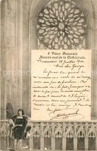 AK / Ansichtskarte Beauvais Cathedrale Rosace sud Beauvais