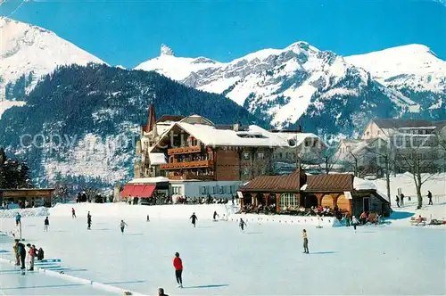 AK / Ansichtskarte Wengen_BE Eisbahn Lobhorn Sulegg Wengen_BE
