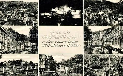 AK / Ansichtskarte Monschau Panoramen Burg Nachtaufnahme  Monschau