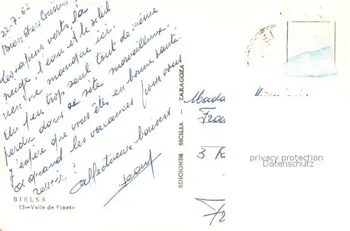 AK / Ansichtskarte Bielsa Valle de Pineta Bielsa