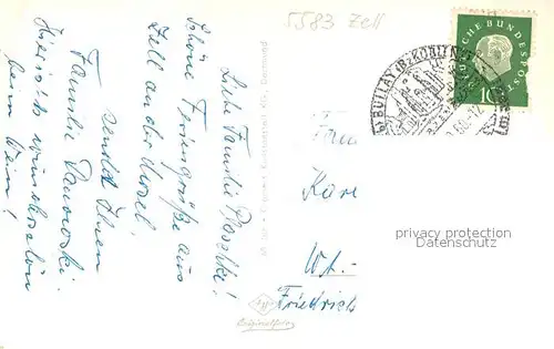 AK / Ansichtskarte Zell_Mosel Panorama Der Wein gewuerzt mit Frohsinn Zell_Mosel