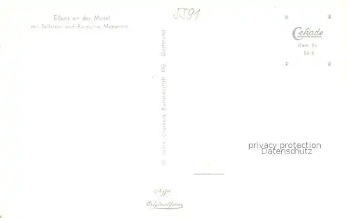 AK / Ansichtskarte Ellenz Beilstein Burgruine Metternich Ellenz