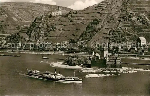 AK / Ansichtskarte Kaub Burg Gutenfels Panorama Kaub