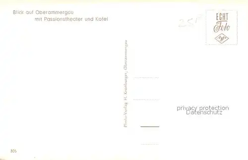 AK / Ansichtskarte Oberammergau Passionstheater Kofel Oberammergau