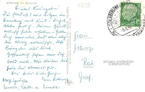 AK / Ansichtskarte Konstanz_Bodensee Fliegeraufnahme Konstanz_Bodensee