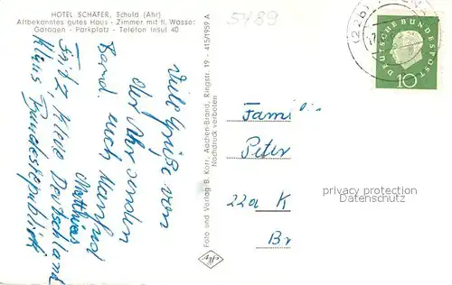 AK / Ansichtskarte Schuld Panorama Kirche Schuld