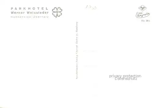AK / Ansichtskarte Hahnenklee Bockswiese_Harz Parkhotel  Hahnenklee Bockswiese