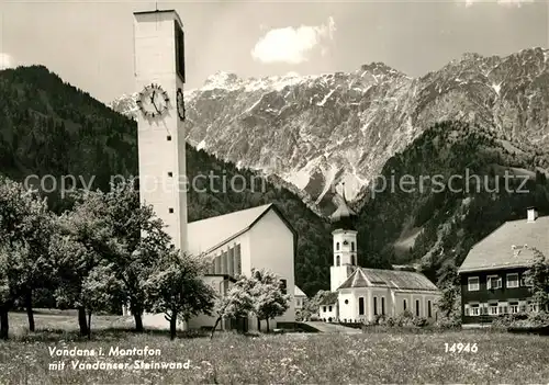 AK / Ansichtskarte Vandans_Vorarlberg Vandanser Steinwand Kirche Vandans Vorarlberg