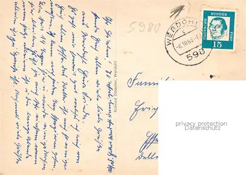 AK / Ansichtskarte Werdohl Kettling Wintersohl Versetal Freibad Panorama Werdohl