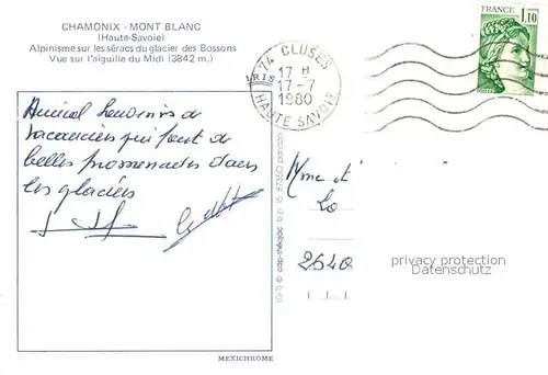 AK / Ansichtskarte Chamonix Mont Blanc Chamonix