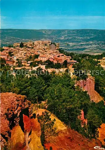 AK / Ansichtskarte Roussillon_Vaucluse Fliegeraufnahme Roussillon Vaucluse