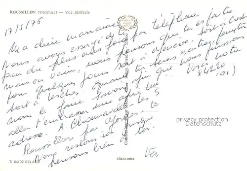 AK / Ansichtskarte Roussillon_Vaucluse Fliegeraufnahme Roussillon Vaucluse