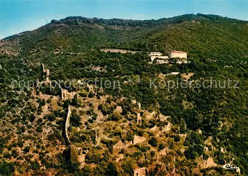 AK / Ansichtskarte Saint Georges les Bains Fliegeraufnahme Ruines Chateau de St Marcel de Crussol Saint Georges les Bains