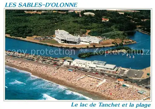 AK / Ansichtskarte Les_Sables d_Olonne Fliegeraufnahme Lac de Tanchet et la plage Les_Sables d_Olonne