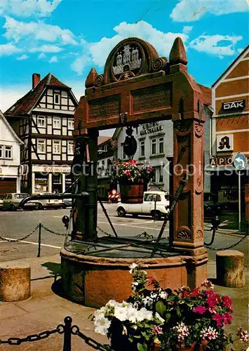 AK / Ansichtskarte Nidda Brunnen am Marktplatz Nidda