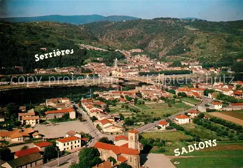 AK / Ansichtskarte Sablons_Isere Fliegeraufnahme Serrieres Sablons Isere