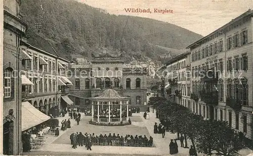 AK / Ansichtskarte Bad_Wildbad Kurplatz Konzertpavillon Bad_Wildbad
