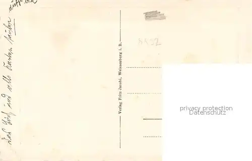 AK / Ansichtskarte Weissenburg_Bayern Partie an der Stadtmauer Weissenburg Bayern