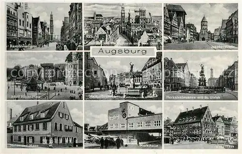 AK / Ansichtskarte Augsburg Sehenswuerdigkeiten der Stadt Innenstadt Augsburg