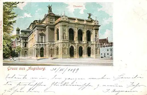 AK / Ansichtskarte Augsburg Theater Augsburg
