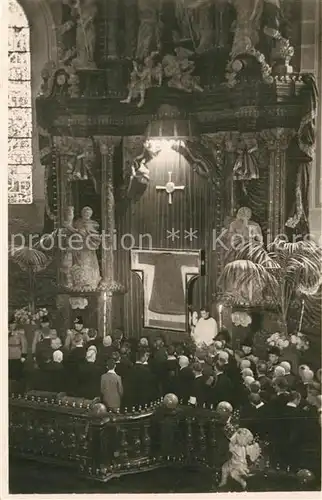 AK / Ansichtskarte Trier Eroeffnungsfeier bei Ausstellung des Heiligen Rocks im Dom Trier