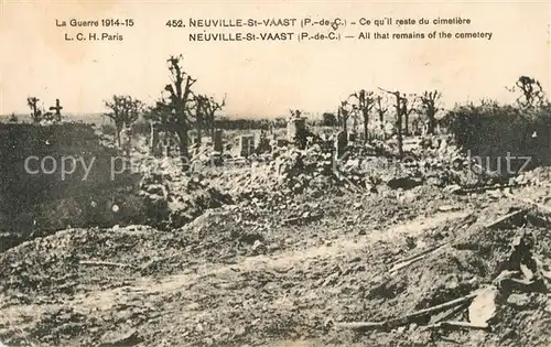 AK / Ansichtskarte Neuville Saint Vaast Ce quil reste du cimetiere Neuville Saint Vaast